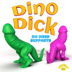 dinoDick.jpg STL file Dino Dick Classic・3D printer model to download