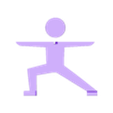 Stickman_Yoga_Posture_du_Guerrier.stl Stickman Posture Warrior Yoga