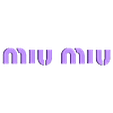 miu miu logo_stl.stl logo miu miu