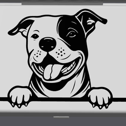 staffy.png Fichier STL Boîte à bijoux à charnière - Staffordshire Terrier・Plan à imprimer en 3D à télécharger