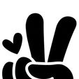 B-7.jpg Friedenszeichen - Hand Herz Silhouette