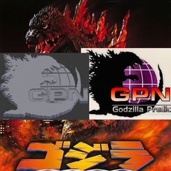 01.jpg Fichier STL gratuit Godzilla 2000 : Millennium - Logo du réseau de prédiction de Godzilla (GPN) 1999・Plan pour imprimante 3D à télécharger