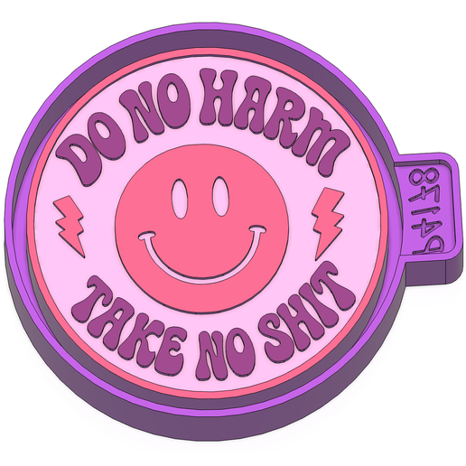 Do No Harm Take No Shit Freshie STL Mold Housing 3D model
