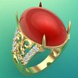 Nhan-nu-da-mau-6214-03.jpg Gemstone ring - Oval stone ring - Womens ring - N6214