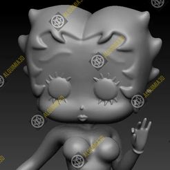 Betty-Boop1.jpg Fichier OBJ Betty Boop・Modèle à télécharger et à imprimer en 3D, Alquimia3D