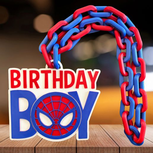 BIRTHDAY BOY CHAIN (SPIDERMAN)