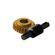 CD50İ25WSGK1.jpg Worm Gear - Center D. 50 mm - Ratio  25 & 30 - Worm with Shaft