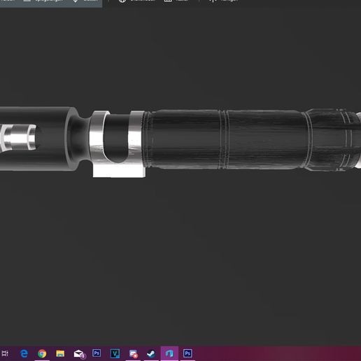 Sith Style Lightsaber (selfmade) - 3D model önizlemesi