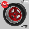 99-only.png ONLY 99 CENTS! 11mm 4 Spoke wheel and tire for Hot Wheels and others!