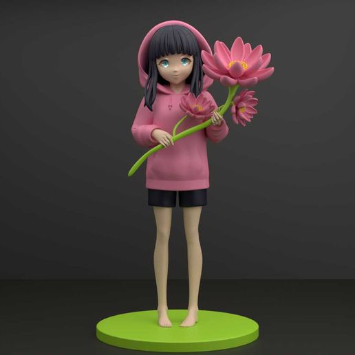 anime girl - 3D model önizlemesi