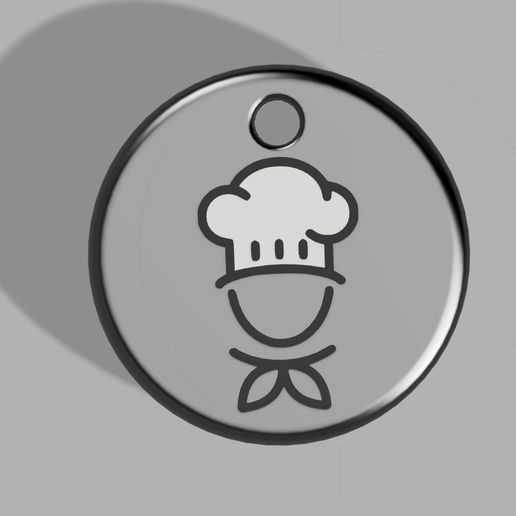 Baker key ring 3D model