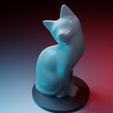 0001.png STL-Datei Cat kostenlos・Modell für 3D-Druck zum herunterladen