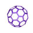 Bucky_Half_HexBot_Wired_40mm.stl Buckyball, Truncated Icosahedron, Soccer Ball, C60