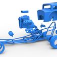 64.jpg Diecast Dragster old school à moteur avant avec coque Echelle 1:25