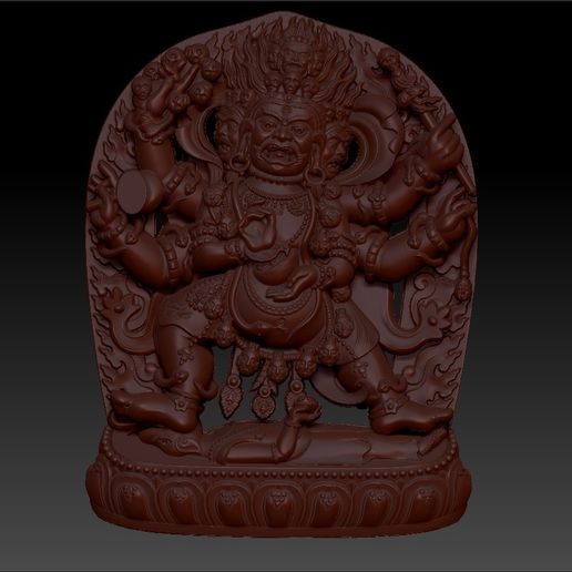 Tibetan Buddha relief model for cnc or 3D printing