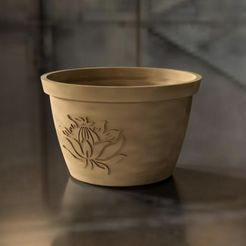 PlantPot-Flowerサムネイル3x2.jpg Free STL file Plant Pot - Flower Art Design・3D printer model to download