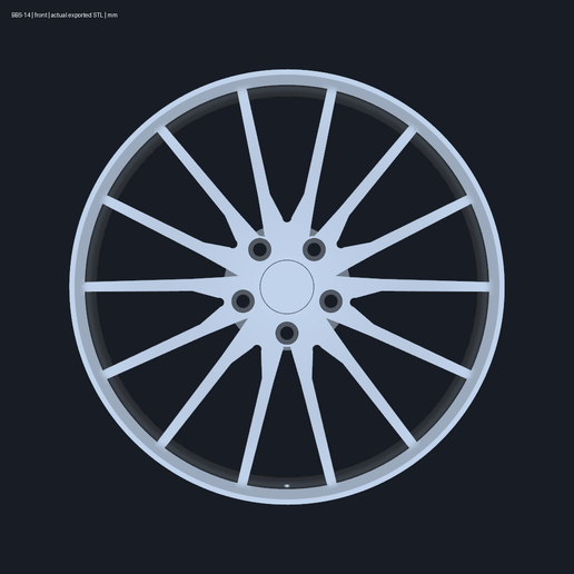 BBS RE-V RE087 inspired decorative wheel — STEP and STL