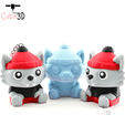 Cutie3D-Winter Urban Wolf Keycap Fidget Clicker Keychain_08.png Cutie3D Winter Urban Wolf Keycap Fidget Clicker Keychain - Cute Backpack Keychain