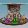 MiniTower-StoneDoors.png MiniTower - Filament Spool Recycling Miniatures Display (Modular, Stackable, Interlockable) - Turn Empty Filament Spools Into D&D Displays!