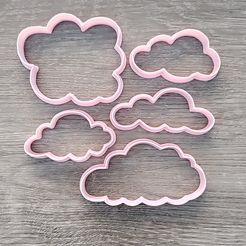 IMG_20230525_113408275_MP.jpg STL file Cookie Cutter Cookie Cutter Kit Clouds・3D print model to download