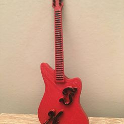 guitare 1.jpg Fichier STL Johnny Hallyday Guitare・Plan pour impression 3D à télécharger, ben3dcraft