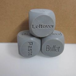 IMG_1339.jpg Fichier STL Dés alimentaires 3 pièces・Modèle à imprimer en 3D à télécharger