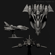 Tech_Elves_Fighter_02_02.png Tech Elves - Jet Fighters and Bombers - 28mm scale