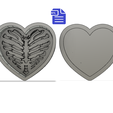 STL00295-1.png 2pc Heart Ribcage Bath Bomb Press Mold