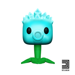 PEA-SHOOTER-ICE-01.png 3D-Datei ERBSEN SCHÜTZE EIS PVZ FUNKO POP TOYART・3D-druckbare Vorlage zum herunterladen