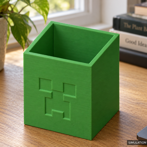 pot crayons — Creeper