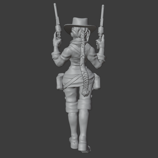 Free STL file Cowgirl Female Gunslinger Dual Wield・Template to download ...