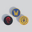 coaster_wow_lookup.png WoW Coasters: W, ALLIANCE, HORDE