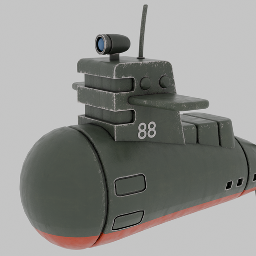 🎲 Metal Slug Rebel Army's Mini-Sub 88・ STL File for 3D printing・Cults