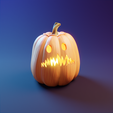Scared-Pumpkin1.png Scared Carved Pumpkin - Jack O Lantern- Halloween