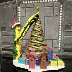 403989967_264650093262420_5236454982095912631_n.jpg STAR WARS ADVENT CALENDAR 2023 DAY #9 AMANAMAN PUTTING ON THE CHRISTMAS TREE STAR, JAWA LOVE ACTION FIGURE, 3.75", 1/18 KENNER, HASBRO