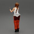 Girl-0005.jpg 3D file Woman farmer cutting tree with big scissors・3D print model to download