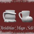 3.jpg Snowman & Boot Christmas Mug Set – Festive Miniature Cups for Dollhouses and Dioramas