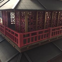 Geisha_House_second_floor_railings.jpg Free STL file Geisha House Railing・3D printer model to download