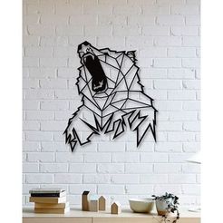 5270f2713fc4c381cfae80f69e9ce11b_preview_featured.jpg Free STL file BEAR WALL SCULPTURE 2D・3D printer model to download