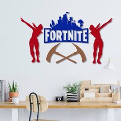 Presentation1.jpg Archivo STL Decoración mural Fortnite (juego de 4 modelos)・Objeto para impresora 3D para descargar
