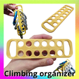 1.png Climbing Gear Organizer Quickdraw - Digital STL 3D printing file - Carabiner quickdraw friend - rock climbing equipment climbing organizer