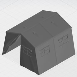 11x11-tent.jpg STL-Datei Zelt, Militär 11' x 11'・3D-druckbare Vorlage zum herunterladen, UbiqueModels