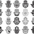 2019-03-13.png Laser Cutting Vector Pack - 20 Hands Of Fatima
