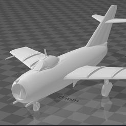 mig151.jpg Fichier STL MiG-15bis 1/87 (low poly)・Modèle à télécharger et à imprimer en 3D