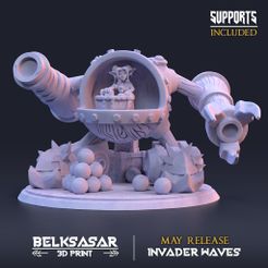 aE INCLUDED BELKSASAR MAY RELEASE €— 3DPRINT —>> INVADER WAVES STL file Deep Sea Dreadgnought・3D printer model to download