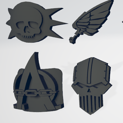 Thumb 1.png STL file All Traitor Legions Icon Moulded 'Hard Transfer' for Horus Heresy・3D print design to download