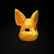 3.png Animal Fox Face Mask - Animal Cosplay Helmet 3D print model