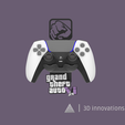 GTA61.png CONTROLLER STAND - PLAYSTATION - GTA6 (Grand Theft Auto 6) Free Gift Keychain - COMMERCIAL USE