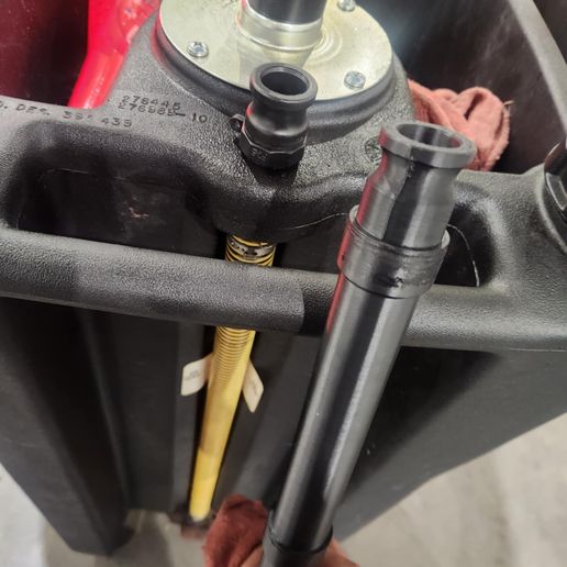 oil drain fitting with tube 3D model