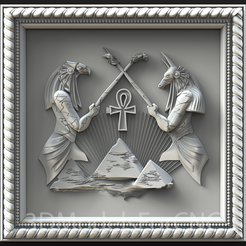 1.png Archivo 3D 3D Modelo STL Archivo para CNC Router Láser e Impresora 3D Egipcio Dioses 1・Modelo de impresora 3D para descargar